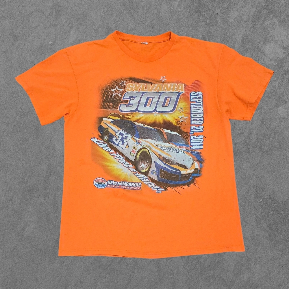 Nascar Sylvania 300 Race T Shirt Large Distressed Grunge